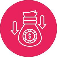 Money Loss Vector Icon