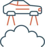 Flying Car Vector Icon