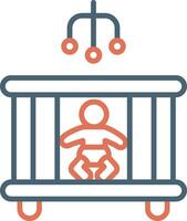 Baby Bed Vector Icon