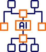 icono de vector de inteligencia artificial