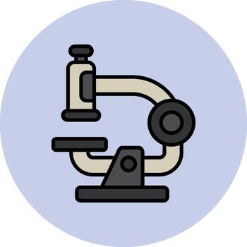 icono de vector de microscopio