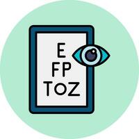 icono de vector de prueba de ojo