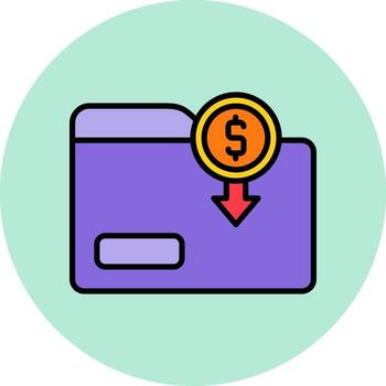 icono de vector de carpeta