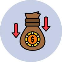 Money Loss Vector Icon