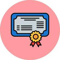 icono de vector de certificado