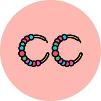 Hoop Earrings Vector Icon