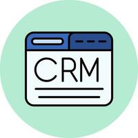 icono de vector de crm