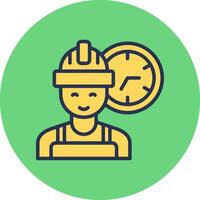 icono de vector de horas de trabajo