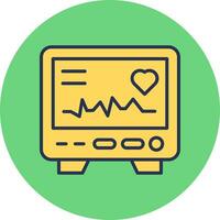 icono de vector de electrocardiograma