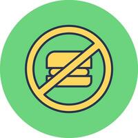 No Junk Food Vector Icon