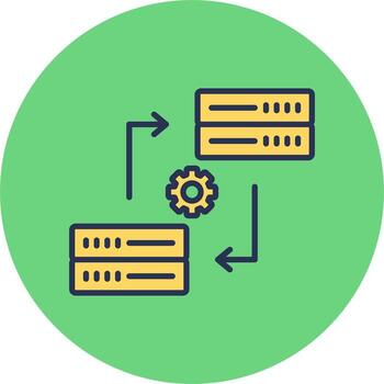 Data Synchronization Vector Icon