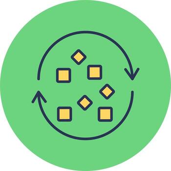 icono de vector de datos no estructurados