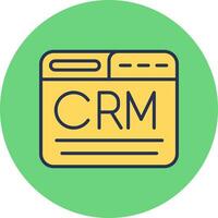 icono de vector de crm