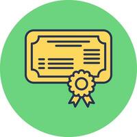 icono de vector de certificado