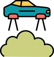 Flying Car Vector Icon