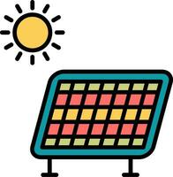 icono de vector de panel solar