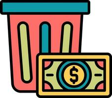 Wasted Money Vector Icon