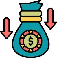 Money Loss Vector Icon