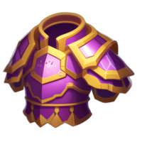 Purple game armor ai generated png