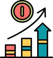 icono de vector de aumento