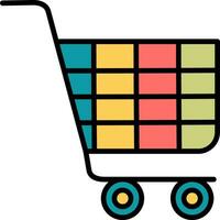 icono de vector de carrito de compras