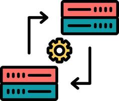 icono de vector de sincronización de datos