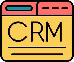 icono de vector de crm