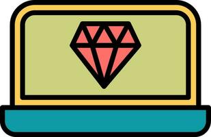 icono de vector de diamante