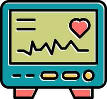 icono de vector de electrocardiograma