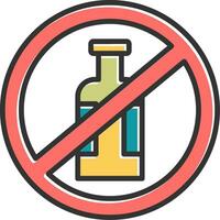 No Alcohol Vector Icon