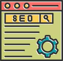 icono de vector de seo