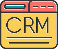 icono de vector de crm