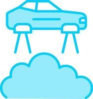 Flying Car Vector Icon