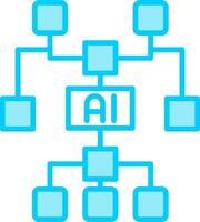 icono de vector de inteligencia artificial