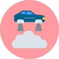 Flying Car Vector Icon