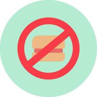 No Junk Food Vector Icon