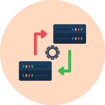 Data Synchronization Vector Icon