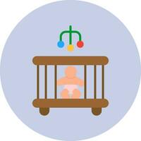 Baby Bed Vector Icon