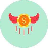 Flying Money Vector Icon