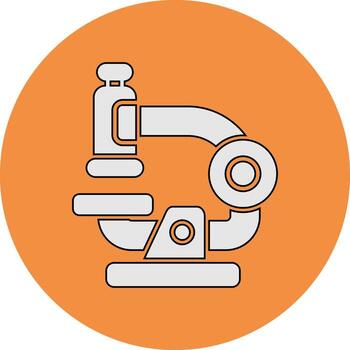 icono de vector de microscopio