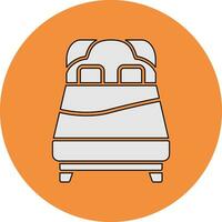 Queen Bed Vector Icon
