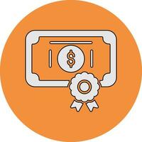 icono de vector de certificado