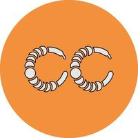 aro pendientes vector icono