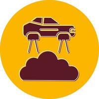 Flying Car Vector Icon