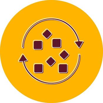 icono de vector de datos no estructurados