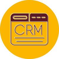 icono de vector de crm