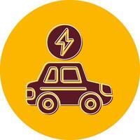 Electric Car Vector Icon