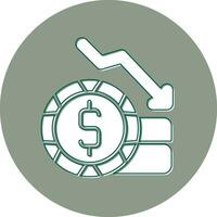 Money Loss Vector Icon