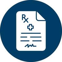 Medical Prescription Vector Icon