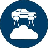 icono de vector de coche volador